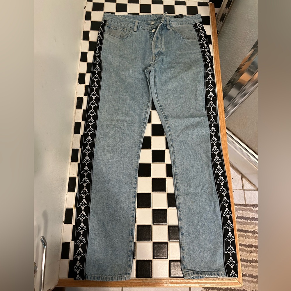 Marcelo Burlon x Kappa Tape Jeans Mens Size 32